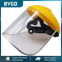 Transparent Full Face Shield Safety PVC Head-mounted Eye Screen Hat Eye Protection Face Mask Motorcycle Face Mask Equipments
