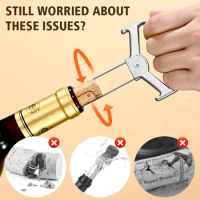 AH SO Wine Corkscrew Two-Prong Cork puller Old Vintage Bottle Opener Remove Fragile Wine Corks Bar Tools