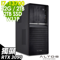 Acer 宏碁 Altos P130F9 商用工作站(i7-13700/32G/2TB+2TB SSD/RTX3090-24G/W11P)