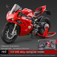 Diecast 1:9 Diecast Motor Honda CBR1000 M1000RR, 1250GS Ninja H2R, S1000 Ducatti V4S Hayabusa, R1M, 