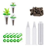 Hydroponics Pods Kits 166pcs Indoor Reusable Seed Pods Grow Sponges Seed Pods with Nutrients Growing System Labels Basket F0T4