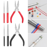 3pcs/set Wire Looping Tool with 6 in 1 Bail Making Plier and Wire Looping Mandrel for Wire Wrapping and Jump Ring Forming