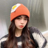 【Acorn 橡果】日系網紅布標毛帽護耳保暖防風防曬機能帽(橘色)
