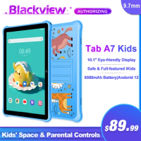 Blackview Tab A7 Kids Tablets 10.1-Inch Display Children PC Android 12 3GB 64GB WIFI 6580mAh Google Play Study Tablet PC