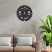 50kg 3D Barbell Wall Clock Modern Minimalist Gift Silent 30cm Gym Clock for Gym