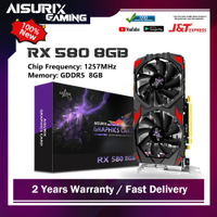 [AISURIX]100%Brand New AMD Graphic Cards RX Series RX 580 8G GDDR5 256Bit 8SP Video Card Computer GP