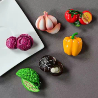 Synthetic resin Vegetables Refrigerator Stickers High Quality 3D Refrigerator Ornament Refrigerator Stickers Magnets Sticker