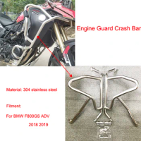 Motorcycle 304 Stainless Steel Bumper Crash Bar Engine Guard Protector Upper For BMW F 800 GS Adventure 2018 2019 F800GS ADV