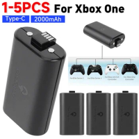 For Xbox One/SX/SS Wireless Controller 2000mAh Rechargeable Battery With Type-C Charging Cable Replacement Batteries Fit