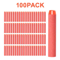 100PCS For Nerf Bullets Soft Hollow Hole Head 7.2cm Refill Darts Toy Gun Bullets for Kid Children Gift Toy Gun Accessories