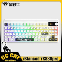 iBlancod YK830pro Mechanical Keyboard Kit 87key 3mode USB/2.4G/Bluetooth Wireless Keyboard Kits Hot Swap Rgb Gaming Keyboard Kit