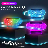 ไฟบรรยากาศ LED สีรุ้ง USB! ไฟบรรยากาศรถยนต์ | ตกแต่งภายในแบบเสียบใช้ได้ทันที | รุ่น mini C7K2