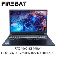 FIREBAT T5K 15.6 Inch Intel i7-12650H RTX 4060 DDR5 RA M.2 1TB SSD 165Hz 2.5K Wifi6 BT5.1 Gaming Gamer Notebook Laptop