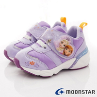 ★日本月星Moonstar機能童鞋-冰雪奇緣聯名機能鞋款12611紫(中小童段)