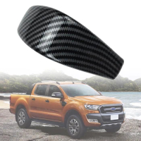 For Ford Ranger 2015-2018 1pcs ABS Carbon Fiber Color Gear Shift Knob Cover Trim