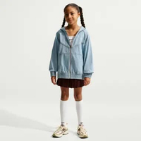NIKE K NSW Woven Denim Full Zip Jacket [IF2306-436] XL LT ARMORY BLUE/LT ARMORY BLUE