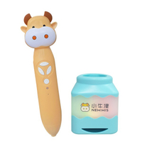 小牛津_【小牛津】鉑金版64G奶茶牛點讀筆/音樂充電筆座典藏版