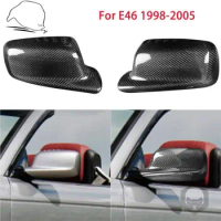 For Bmw 3 Series E46 1998-2005 Rear View Mirror Caps Real Carbon Fiber Car modification Decar Mirror Cover Shell Paste Style