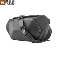 TAJEZZO Polyhedron Crossbody Bag BackPack for Men Anti-theft Shoulder Messenger Bags Male Waterproof Short Trip Chest Bag