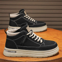 2025 Fall New Men's Work Boots Vintage Work Shoes Martin Boots Thick-Soled Sports Casual Shoes Sneak