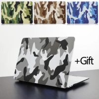 Camouflage Hard Laptop Case For Macbook Air 13 Case M2 Air 15 2023 funda For Macbook Pro 13 Case 2022 M1 Pro 14 16 12 11 shell
