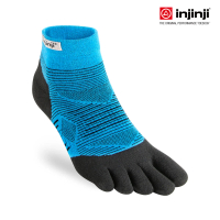 【Injinji】RUN 輕量吸排五趾短襪(水藍)NAA02(輕量款 五趾襪 短襪)
