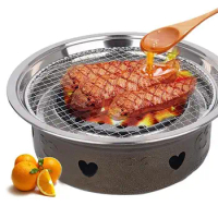 15-38cm Stainless Steel Barbecue Mesh Roast Round Grill Net BBQ Grill Mesh Net Baking Pan Bacon Grill Tool Mat Grid For Outdoor
