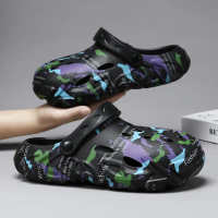 Home Slippers, Closed Toe Shoes, Outdoor Slippers, Men's Summer Shoes, Thick Sole, Comfortable, Half