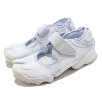 【NIKE 耐吉】休閒鞋 Wmns Air Rift BR 女鞋 淡藍色 白 忍者鞋 經典 涼鞋 魔鬼氈(DJ4639-001)