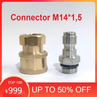 Coupler nepel angin adaptor M22 1/4 Male M14X1.5 Female Male Sepasang selang tekanan tinggi quick re