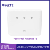 ZTE 4G CPE Router LTE B1/3/5/7/8/20/28/38/40/41 CPE With Voice MF293N Plus Antenna