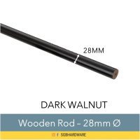 ARA WOODEN ROD SAHAJA (Diameter 28mm) (90CM - 200CM) / Batang Kayu untuk Langsir / Batang Kayu Sahaj