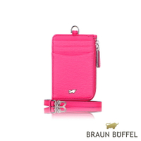 【BRAUN BUFFEL 德國小金牛】台灣總代理 海娜 證件夾-桃紅色/BF808-170-FU