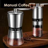 New 2024 Coffee Grinder Manual Bean Coffee Grinder Espresso Portable External Adjustable Household Coffee Grinder