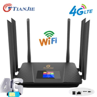 Outside 4G LTE WiFi router, 150Mbps router for wireless internet, 6-antenna WiFi signal, 2.4 GHz wireless router modem FDD.