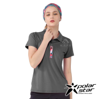 PolarStar 女 Coolmax短袖POLO衫『炭灰』P21156