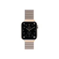 【LAUT 萊德】Apple Watch 42/44/45/49mm 磁吸時尚錶帶-奶茶