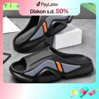 Sandal karet pria dewasa kekinian keren outdoor murah EVA Sendal slop pria empuk cowok casual distro