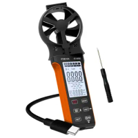 BT-5000D Handheld CFM Wind Speed Meter,HVAC Anemometer, Rotatable Wind Sensor, Measure Air Flow Velocity, Wind Volume, BT-5000D