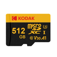 KODAK MicroSD Memory Card 512GB 256GB UP TO 100MB/s Class10 U3 32GB 64GB 128GB TF Card 4K HD For USB Card Reader Adapter Microsd