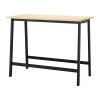 MITTZON 會議桌, 實木貼皮, 樺木/黑色