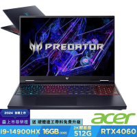 Acer 宏碁 Predator Helios Neo PHN16-72-99HX 16吋電競筆電(i9-14900HX/RTX 4060/16GB/512GB/Win11)