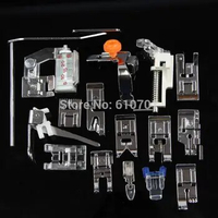 1 Set Domestic Sewing Machine Metal and Plastic for Janome Toyota Brother Singer 16 Presser Foot Feet