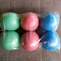 6 pcs bola plastik bola sepak bola warna warni polos ukuran besar