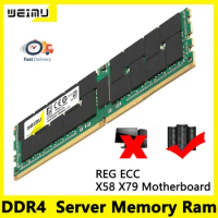 DDR4 4GB 8GB 16GB 32GB 64GB Server Memory Ram PC4 2133 2400 2666 2933 3200Mhz 1.2v 288Pin REG ECC Ram Fit X58 X79 Motherboard
