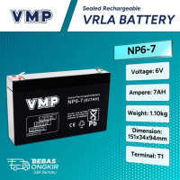 Baterai VRLA VMP 6V 7Ah NP6-7 | Aki Kering Mainan Mobil Motor Anak