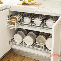 單層碗盤多功能收納放碗碟櫥柜碗架小型柜內置物架廚房水槽瀝水籃