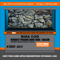 STICKER AQUARIUM, AQUASCAPE,STIKER KACA AQUARIUM,BACKGROUND AQUARIUM TEMA ROCKSTONE BATU DU2