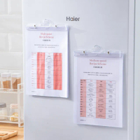 吸夾兩用式透明文件夾 磁吸式冰箱貼資料夾 白板磁鐵A4夾(2入)