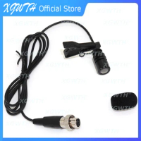 Lavalier Microphone Omnidirectional Electret Condenser Lapel Mic for MiPro Wireless Radio Mic System Beltpack Mini XLR 4Pin Lock